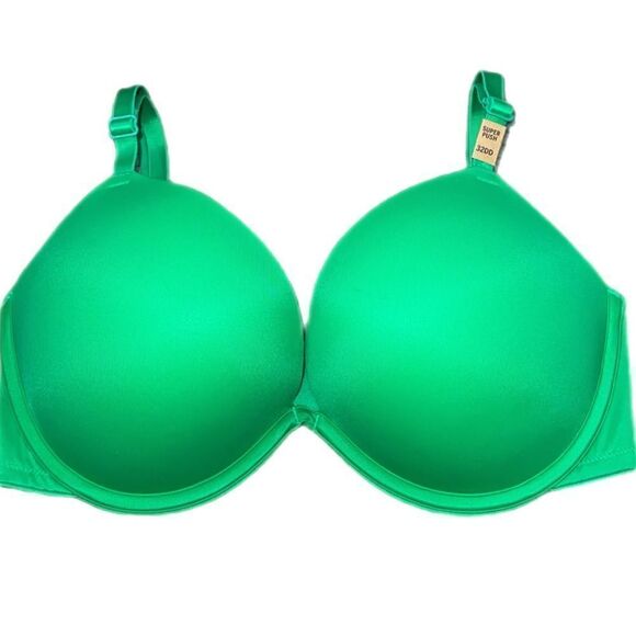 Victoria’s Secret Pink Super Push Up Bombshell padded bra green 32DD - Picture 1 of 6